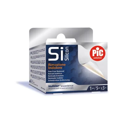 Pic Silicon Cerotto in TNT con Tecnologia Siliconica Rocchetto 5cm x 3m