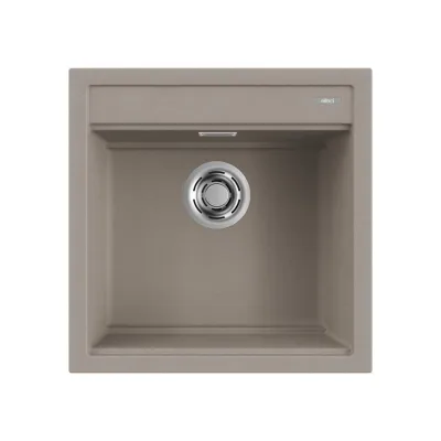 Elleci Lavello una vasca BEST 104 LGB10443 finitura composito G43 tortora da 51x51 cm