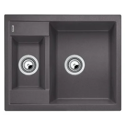 Blanco | Lavello una vasca con vaschetta METRA 6 1518875 finitura grigio roccia da 61.5x50 cm - Sopratop