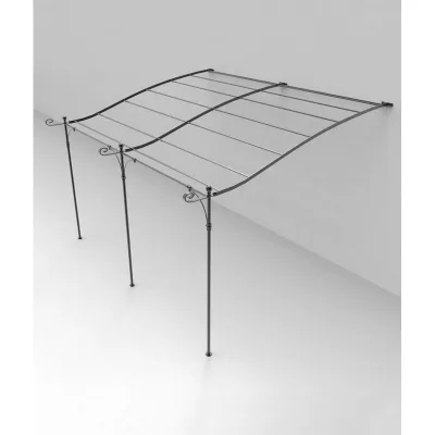 Unopiù Pergola addossata curva SOLAIRE da 376x220/320 cm