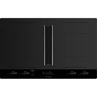 Faber Piano cottura a induzione con cappa integrata filtrante GALILEO STRIPES F830 340.0708.969 in vetroceramica nero da 83 cm