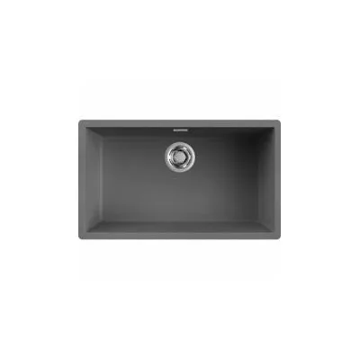 Elleci Lavello una vasca ZEN-F 130 LKZ13099F01 finitura composito K99 grigio scuro da 74.8x44.8 cm
