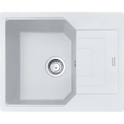 PRONTA CONSEGNA - Franke: Lavello una vasca con gocciolatoio Urban Incasso UBG 611-62 114.0686.744 finitura fragranite bianco da 62x50 cm