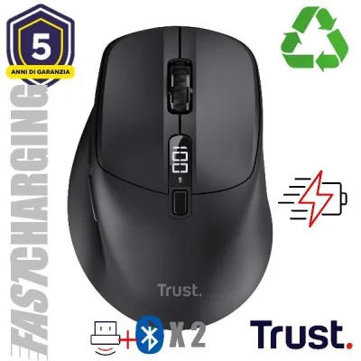 ZEVO FAST RECH MULTI-WRLS MOUSE BLK 25991