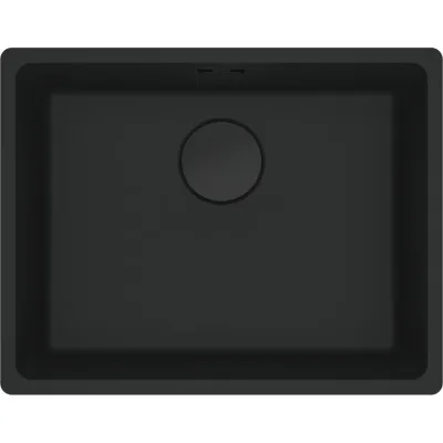 PRONTA CONSEGNA - Franke: Lavello una vasca Vasche Sottotop Maris MRG 110-52 125.0686.715 finitura fragranite black matt da 55.3x43.3 cm