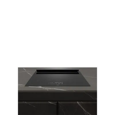 Airforce Piano cottura a induzione con cappa aspirante INNOVA SLIM PLUS 90 A PETRA AF000024 finitura nero opaco da 90 cm