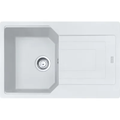 PRONTA CONSEGNA - Franke: Lavello una vasca con gocciolatoio Urban Incasso UBG 611-78 114.0686.751 finitura fragranite bianco da 78x50 cm