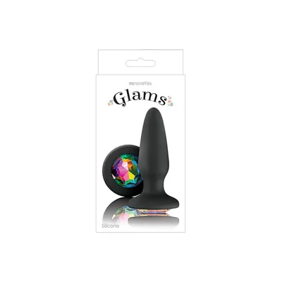 Plug anale NS Novelties Glams Rainbow Gem silicone 10,4 cm base svasata