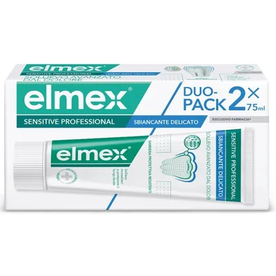 Elmex Sensitive Professional Whitening Dentifricio Duo Pack 2 Tubi Da 75 Ml