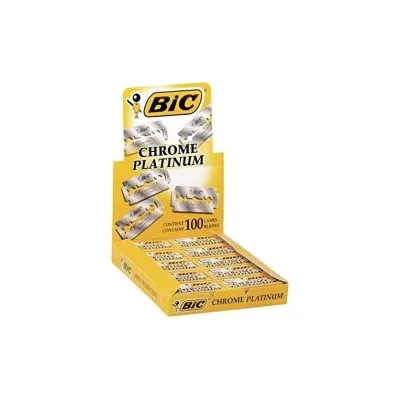 Bic Chrome Platinum Display 20 scatole 5 lame di rasoio Double Edge 810923