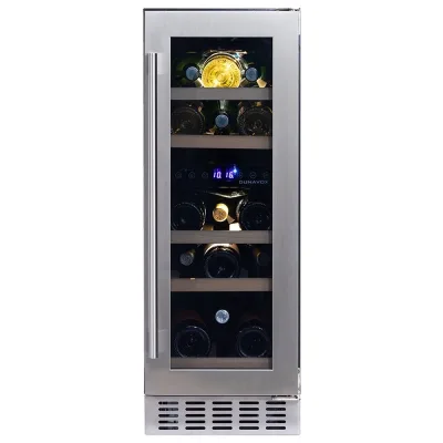 Dunavox Cantina vino a incasso o a libera installazione Flow-17 DAUF-17.58DSS finitura acciaio inox da 29.5 cm