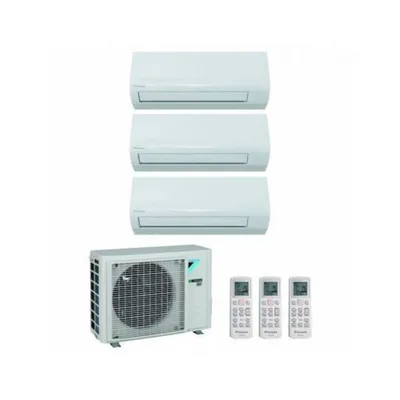 Climatizzatore Condizionatore DAIKIN Trial Split Serie ECOPLUS SENSIRA Inverter Da 7000+7000+12000 Btu Con 3MXF68A WI-FI OPTIONAL R-32 7+7+12 A++/A+