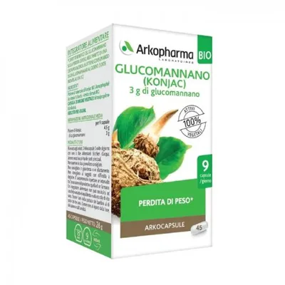 Arkopharma Glucomannano Arkocapsule Integratore Alimentare 45 Capsule