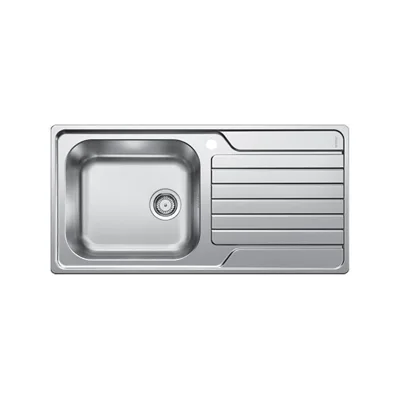 PRONTA CONSEGNA - Blanco | Lavello una vasca con gocciolatoio dx DINAS XL 6 S 1336785 in acciaio inox da 100x50 cm - Sopratop