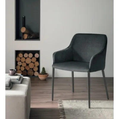 Sedit Poltroncina Lilium con struttura in metallo e seduta a scelta