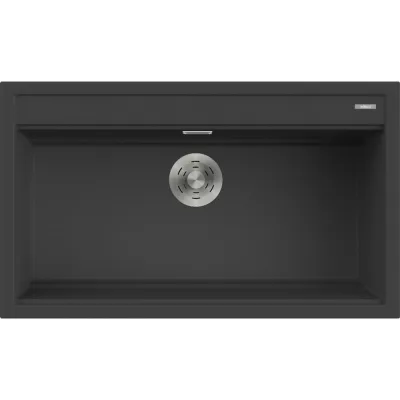 Elleci Lavello una vasca BEST 360 LGB36059 finitura composito G59 antracite da 86x51 cm