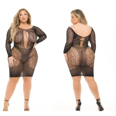 Pink lipstick Animal inside 2XL 3XL Plus one size sexy abitino leopardato