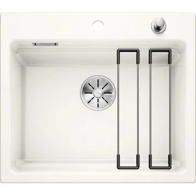 Blanco Lavello una vasca ETAGON 6 1525156 in ceramica bianco da 58.4x51 cm - Sopratop