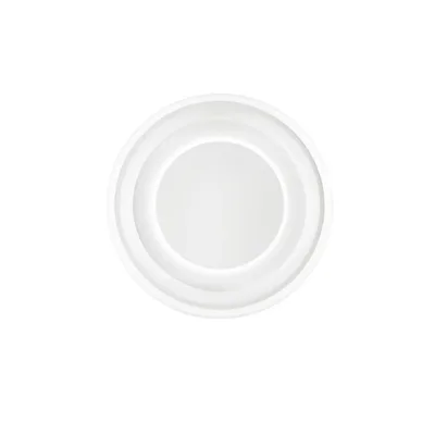 Plafoniera rotonda in alluminio bianco, diffusore in acrilico, 1 LED 45W, CCT, 49.5x49.5cm