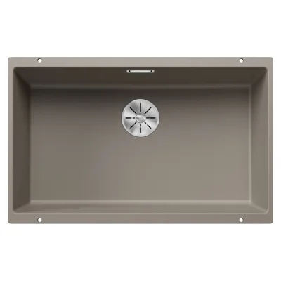 Blanco Lavello a una vasca SUBLINE 700-U Total Black 2523449 finitura tartufo da 73x46 cm - Sottotop