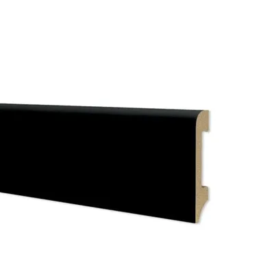 Battiscopa in duropolimero nero 2000x75x14mm