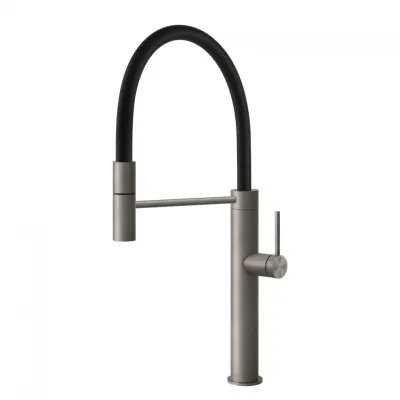 PRONTA CONSEGNA - Gessi Miscelatore semi pro monocomando con doccetta estraibile Kitchen 60010 239 finitura Steel Brushed - IN PROMOZIONE FINO AL 5/09