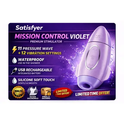 Stimolatore Mission Satisfyer clitorideo vaginale 11 onde di pressione + 12 vibrazioni