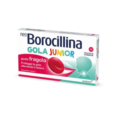 NEOBOROCILLINA GOLA JUNIOR FRAGOLA 15 PASTIGLIE