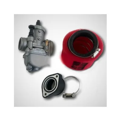 Kit carburatore 28 mm: Jinke PE28 + Filtro Uni + Manicotto per Pit Bike, Minicross