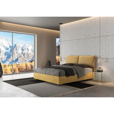 Ityhome Letto matrimoniale Mados in tessuto Aragona 3 da 160 cm