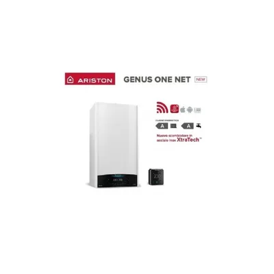 Caldaia a Condensazione ARISTON GENUS ONE+ NET 35 kW Low NOx WI-FI Metano/Gpl con SENSYS di Serie HD  Wi-Fi Alexa e Google Home Completa DI KIT SCARICO FUMI