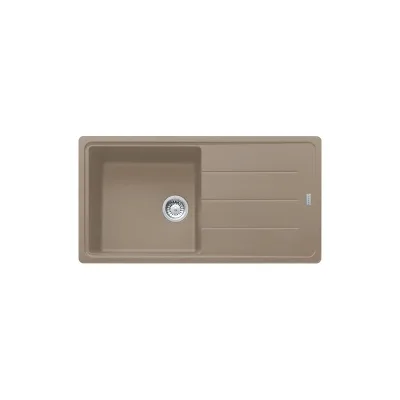 Franke: Lavello una vasca con gocciolatoio Boston BFG 611-97 114.0490.336 finitura fragranite oyster da 97x50 cm
