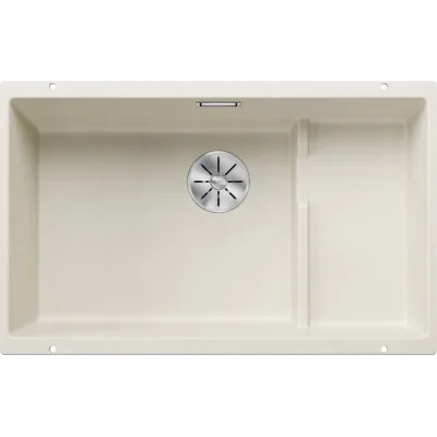 Blanco Lavello una vasca con gocciolatoio dx integrato SUBLINE 700-U Level 1527172 finitura soft white da 73x46 cm - Sottotop