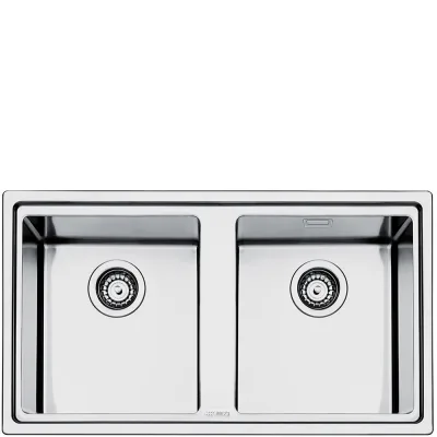 Smeg S Lavello due vasche LFT862 finitura acciaio inox da 87x51 cm - Filotop/Flat - IN PROMOZIONE FINO AL 6/07