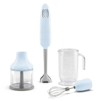 PRONTA CONSEGNA - Smeg Frullatore a immersione HBF03PBEU finitura azzurro Con accessori inclusi - PROMOZIONE ATTIVA FINO AL 19/10