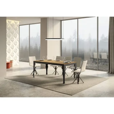Itamoby Tavolo allungabile Paxon Evolution in nobilitato e talaio in ferro antracite da 160(264)x90 cm
