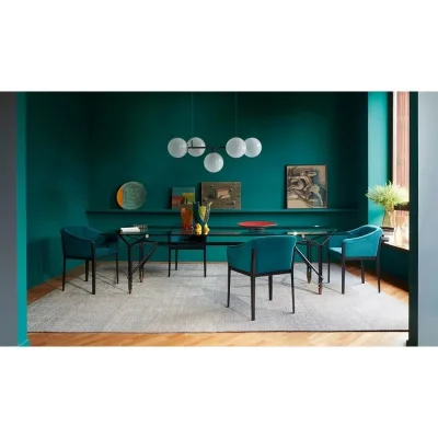 Cassina Poltrona Cotone Slim con struttura in alluminio e seduta a scelta