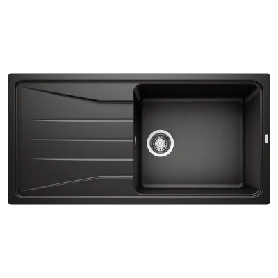 Blanco Lavello una vasca con gocciolatoio SONA XL 6 S 1525977 finitura nero da 100x50 cm - Sopratop