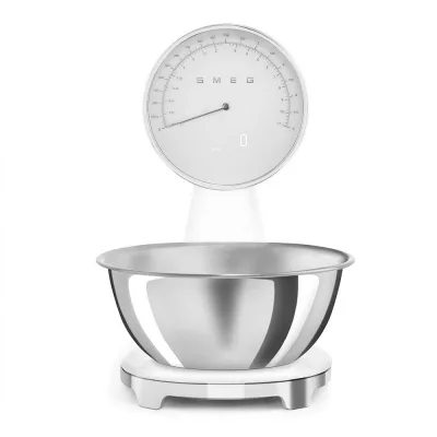 PRONTA CONSEGNA - Smeg Bilancia da cucina analogica e digitale KSF01WHWW finitura bianco