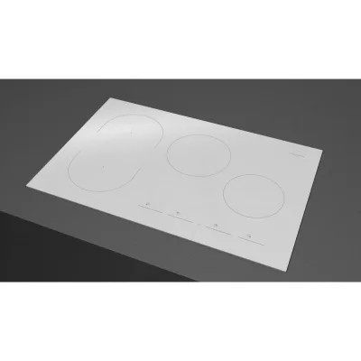 Fulgor Piano cottura a induzione FSH 804 ID TS WH 1 in vetroceramica bianco lucido da 80 cm
