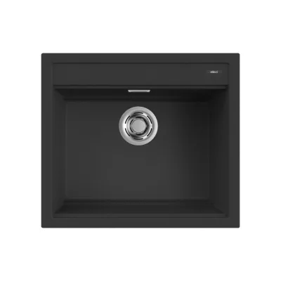 Elleci Lavello una vasca BEST 105 LGB10540 finitura composito G40 nero da 57x51 cm