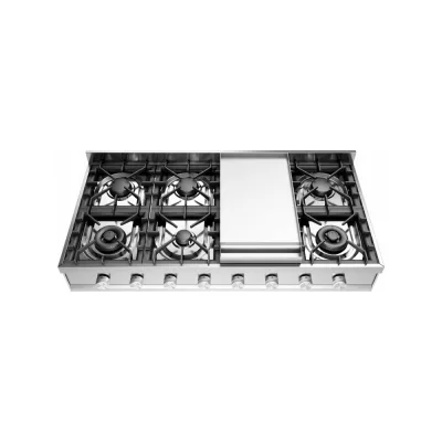 Ilve Piano cottura gas da appoggio Professional Plus HCP120FD in acciaio inox da 120 cm - Con fry top - IN PROMOZIONE FINO AL 6/07