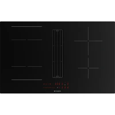 Faber Piano cottura a induzione con cappa integrata filtrante GALILEO LINEAR F830 340.0708.970 in vetroceramica nero da 83 cm