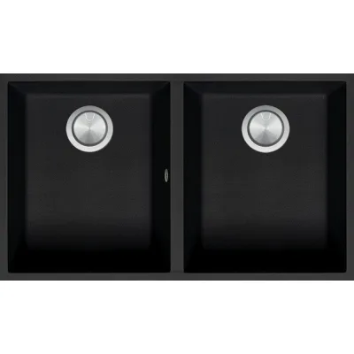 Barazza Lavello sottotop a due vasche SOUL 1QSO82NS finitura b_granite nero da 72x39.5 cm - IN PROMOZIONE FINO AL 6/07
