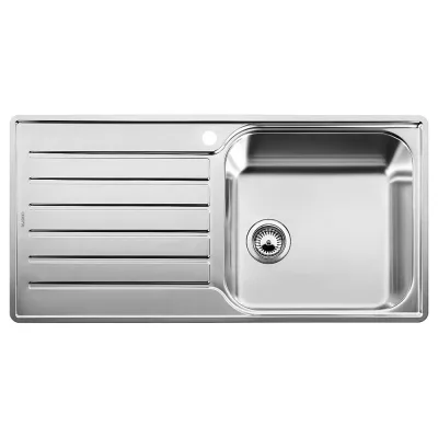 Blanco | Lavello una vasca con gocciolatoio LANTOS XL 6 S-IF 1619709 in acciaio inox da 100x50 cm - Sopratop/Filotop