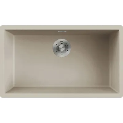 Elleci Lavello una vasca ZEN 130 LKZ13095 finitura composito K95 champagne da 75.6x45.6 cm