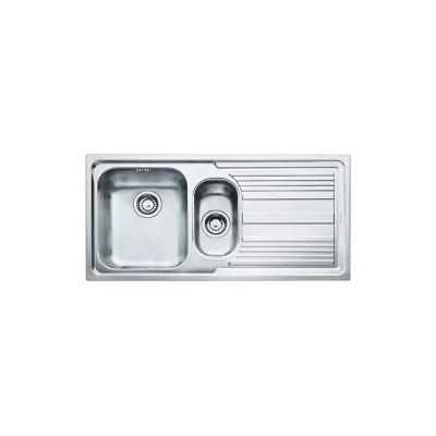 Franke: Lavello una vasca con vaschetta e gocciolatoio a destra Logica Line LLX 651 101.0085.810 finitura inox da 100x50 cm