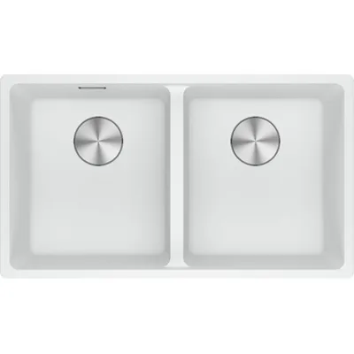 Franke: Lavello due vasche Vasche Sopratop Maris MRG 620-35-35 114.0661.686 finitura fragranite bianco da 76x44 cm