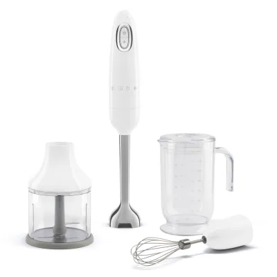 PRONTA CONSEGNA - Smeg Frullatore a immersione HBF03WHEU finitura bianco - Con accessori inclusi