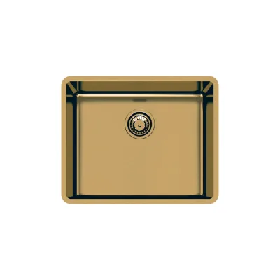 Foster Lavello una vasca 2155 889 finitura acciaio PVD gold da 54x44 cm - IN PROMOZIONE FINO AL 30/06